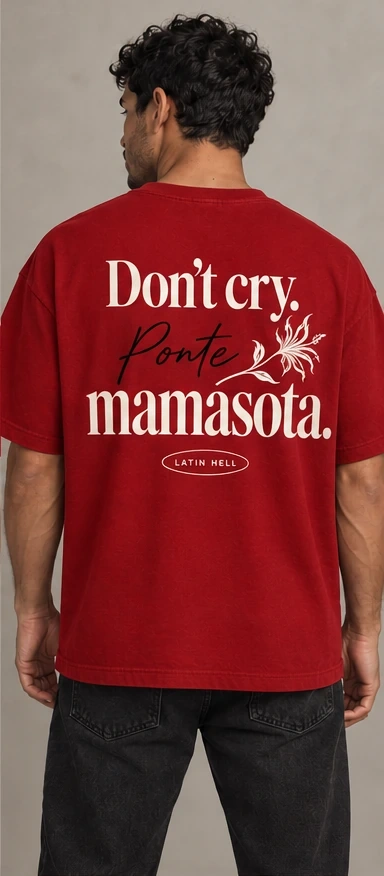 Mamasota — Type · Box-T-Shirt in Rot, Rückenansicht