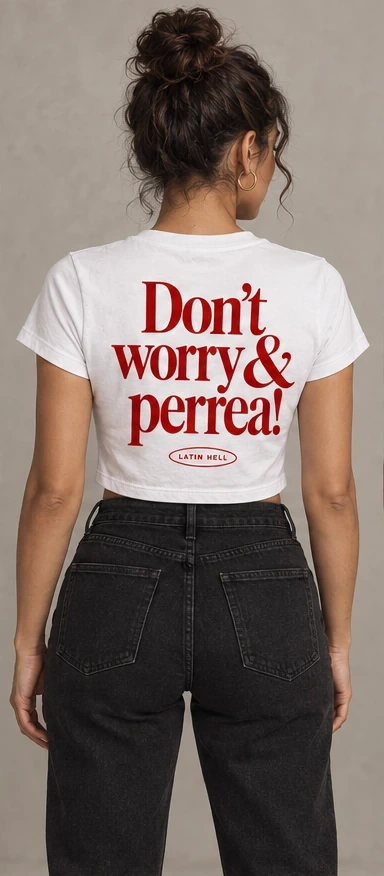 Perrea · Crop-Top in Weiß, Rückenansicht