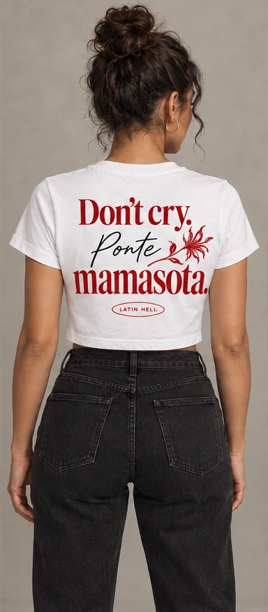 Mamasota — Type · Crop-Top in Weiß, Rückenansicht